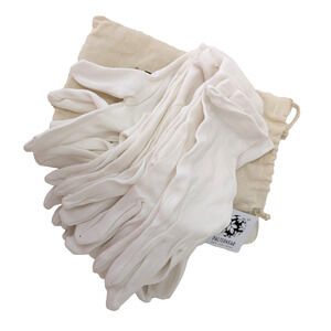 6 Pairs Cotton White Moisturizing Eczema Gloves for Sensitive Skin Medium0